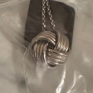 Ross-Simons Silver Knot Necklace